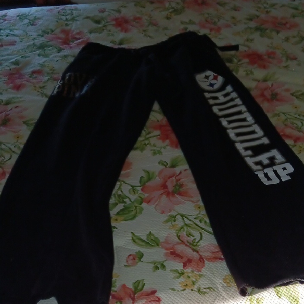 VS PINK Steelers wide leg sweatpants with tie waist